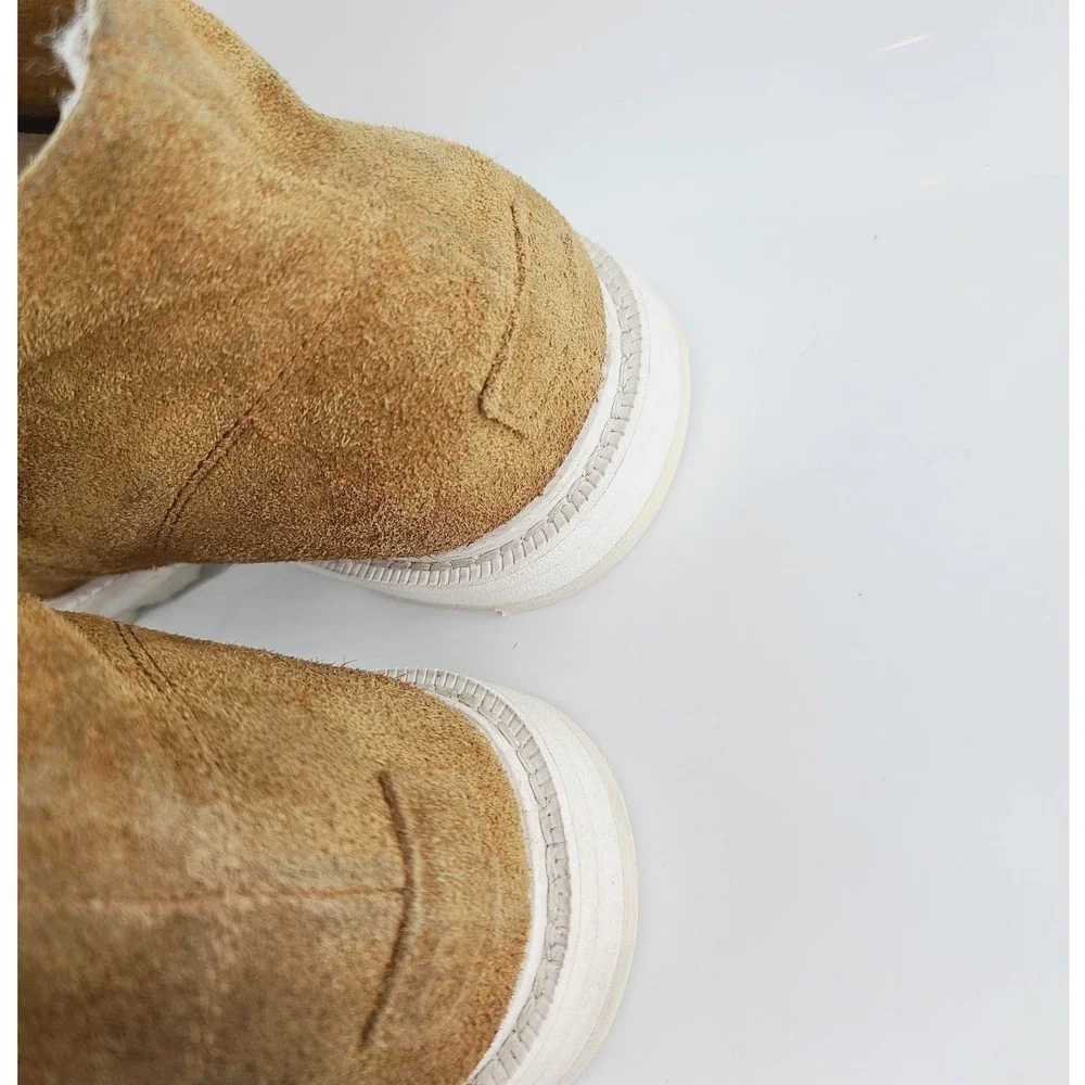 Sorel Suede Rubber/Textile Lining Snow Boots Winter Boots Mens Size 11 Tan White